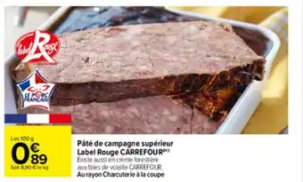 Carrefour Pâté de Campagne Supérieur offre