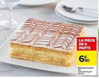 Carrefour Millefeuille 6 Parts offre