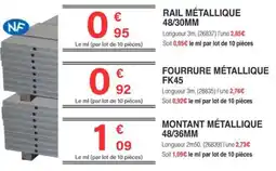 Chretien Matériaux RAIL MÉTALLIQUE 48/30MM offre