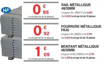 RAIL MÉTALLIQUE 48/30MM