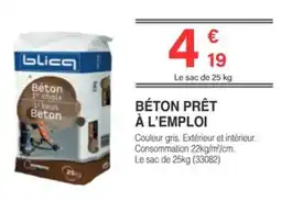 Chretien Matériaux Blica Béton prêt à l'emploi offre
