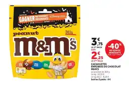 Hyper U M&M'S CACAHUETES ENROBÉES DE CHOCOLAT offre