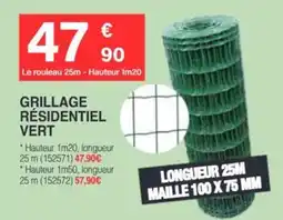 Chretien Matériaux GRILLAGE RÉSIDENTIEL VERT offre