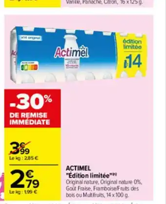 Carrefour Actimel offre