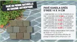 Chretien Matériaux PAVÉ KANDLA GRÈS offre