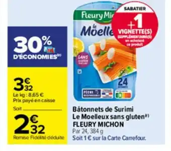 Carrefour Bâtonnets de Surimi offre