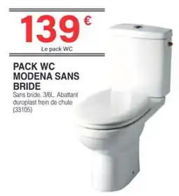 Chretien Matériaux MODENA WC SANS BRIDE offre