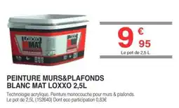 Chretien Matériaux LOXXO PEINTURE MURS&PLAFONDS BLANC MAT offre