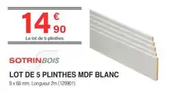 Chretien Matériaux SOTRINBOIS PLINTHES MDF BLANC offre