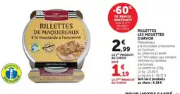 Hyper U LES MOUETTES D'ARVOR RILLETES DE MAQUEREAUX offre