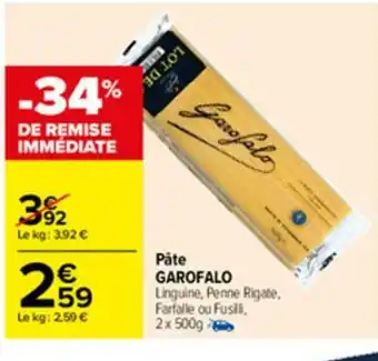 Carrefour Pâte Garofalo offre
