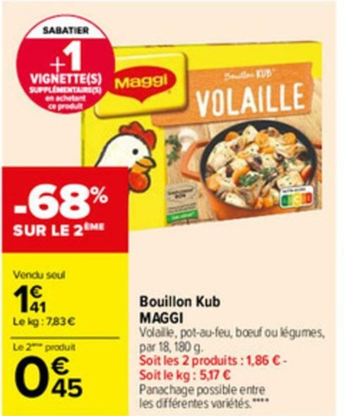 Promo Bouillon Kub chez Carrefour