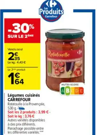 Carrefour Légumes Cuisinés offre
