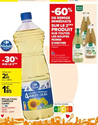 Carrefour Mélange 4 Huiles offre