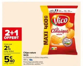 Carrefour Chips Nature Vico offre