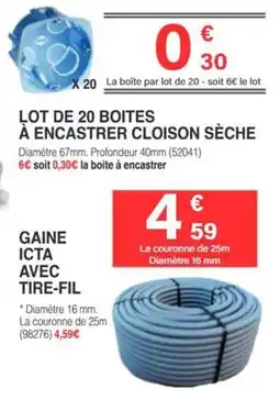 Chretien Matériaux ICTA Gaine avec tire-fil offre