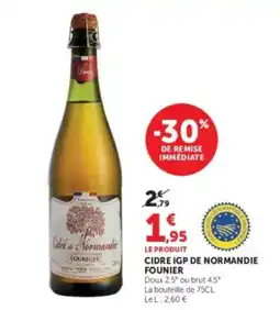 Hyper U FOURNIER Cidre de Normandie offre