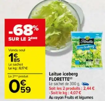 Carrefour Laitue Iceberg offre