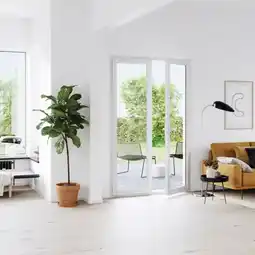 Brico Dépôt Porte-fenêtre pvc 2 vantaux 205 x 120 cm offre