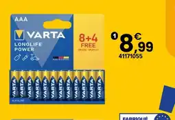 JouéClub Varta longlife power aaa 8 lr03 + 4 gratuites offre