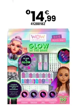 JouéClub Wow génération set de manucure diy glow in the dark offre