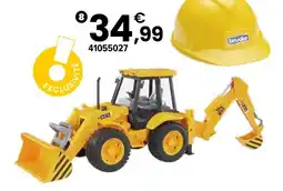 JouéClub Bruder tractopelle jcb 4cx avec casque offre