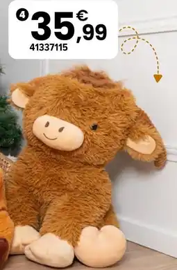 JouéClub Peluche vache écossaise 60 cm offre