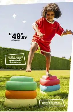 JouéClub Set 6 blocs motricité à empiler multicolore blocky offre