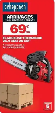 Brico Dépôt Scheppach - elagueuse thermique 254 cm2 28 cm offre