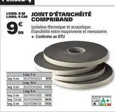 Brico Dépôt Joint d'étancheite compriband offre