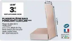 Brico Dépôt Plaque platre ba13 purelight offre