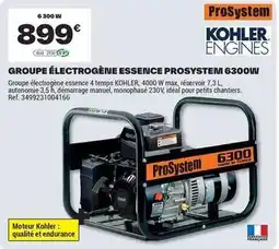 Brico Dépôt Essence - groupe électrogène prosystemi 6300w offre