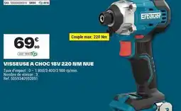 Brico Dépôt Erbauer - visseuse a choc 18v 220 nimi blue offre