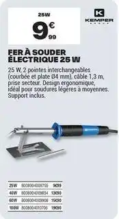 Brico Dépôt Kemper - fer a souder électrique 25 w offre