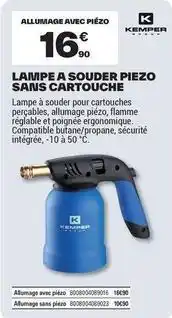 Brico Dépôt Kemper - lampe a souder piezo sans cartouche offre