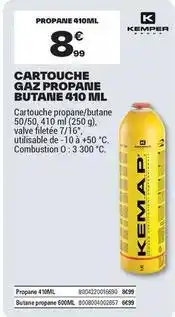 Brico Dépôt Kemper - cartouche gaz propane butaine 410ml offre