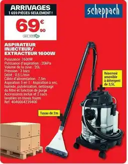 Brico Dépôt Scheppach - aspirateur injeteur extrateur 1600w offre