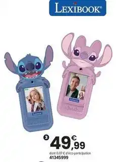 JouéClub Lexibook - talkies-walkies rechargeables stitch et angel offre