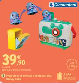 Intermarché Express Clementoni Projecteur et conteur d'histoires plus Disney baby offre