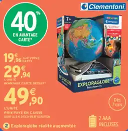 Intermarché Contact Clementoni Exploraglobe offre