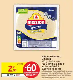 Intermarché Express MISSION Wraps offre