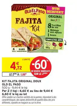 Intermarché Express OLD EL PASO FAJITA KIT offre