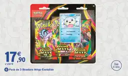 Intermarché Express Pokémon pack de 3 boosters mega-evolution offre