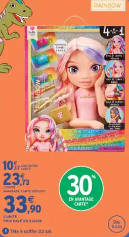 Intermarché Contact Rainbow High Tête à coiffer offre