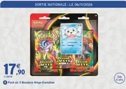 Intermarché Contact Pokémon Pack de 3 Boosters Méga-Evolution offre