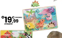 JouéClub Puzzles ferme et dinosaures offre