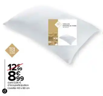 Carrefour Oreiller Mémoire de forme offre