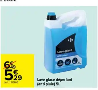 Carrefour Lave glace déperlant (anti pluie) 5L offre