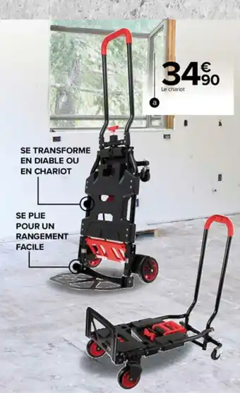 Carrefour Chariot de manutention pliable 2 e 1 offre