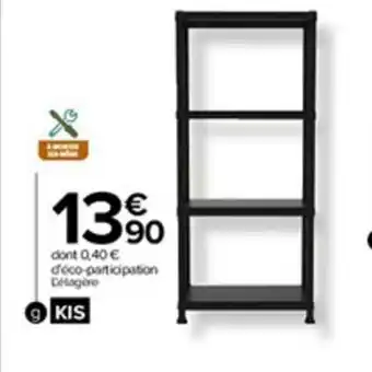 Carrefour Etagére 4 tablettes en résine offre